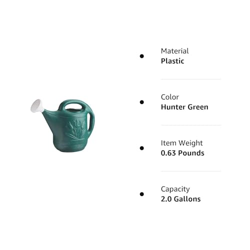 Root & Vessel 30301 Watering Can, 2-Gallon, Hunter Green