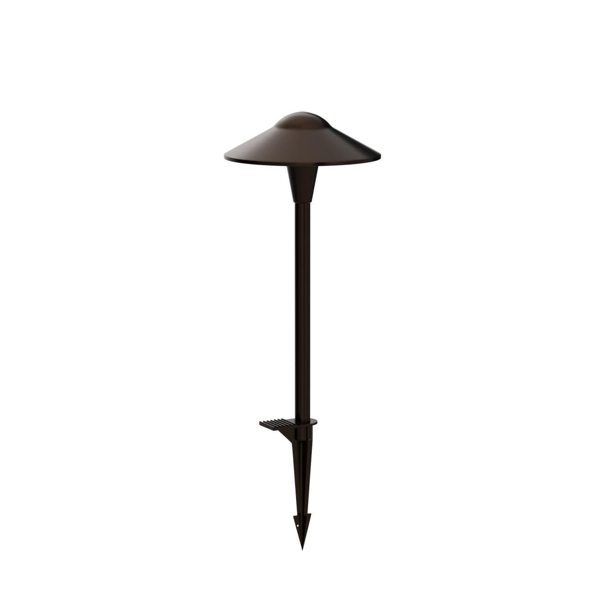 LEONLITE Update 5CCT Low Voltage Pathway Lights, LED Landscape Path Lights, 1800/2700/3000/4000/5000K, Saucer Head, 12-24V AC/DC, IP65 Outdoor Walkway Light, Oil Rubbed Bronze Aluminum, Pack of 6