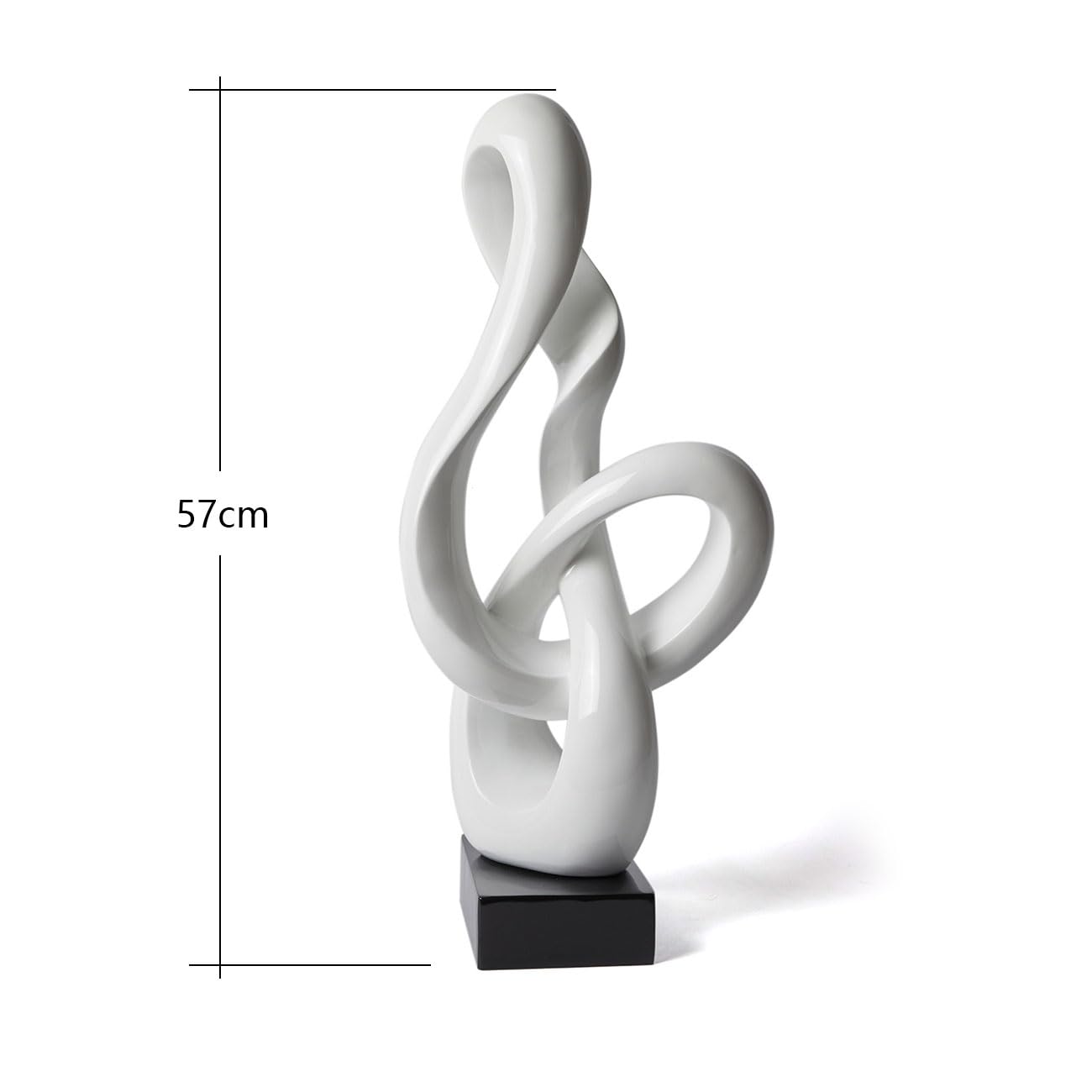 NENBOLEC Music Note Statue Treble Clef Sculpture Modern Home Decor Piano Gift Art for Bookshelf Desktop Office Table Home White 23 Inch