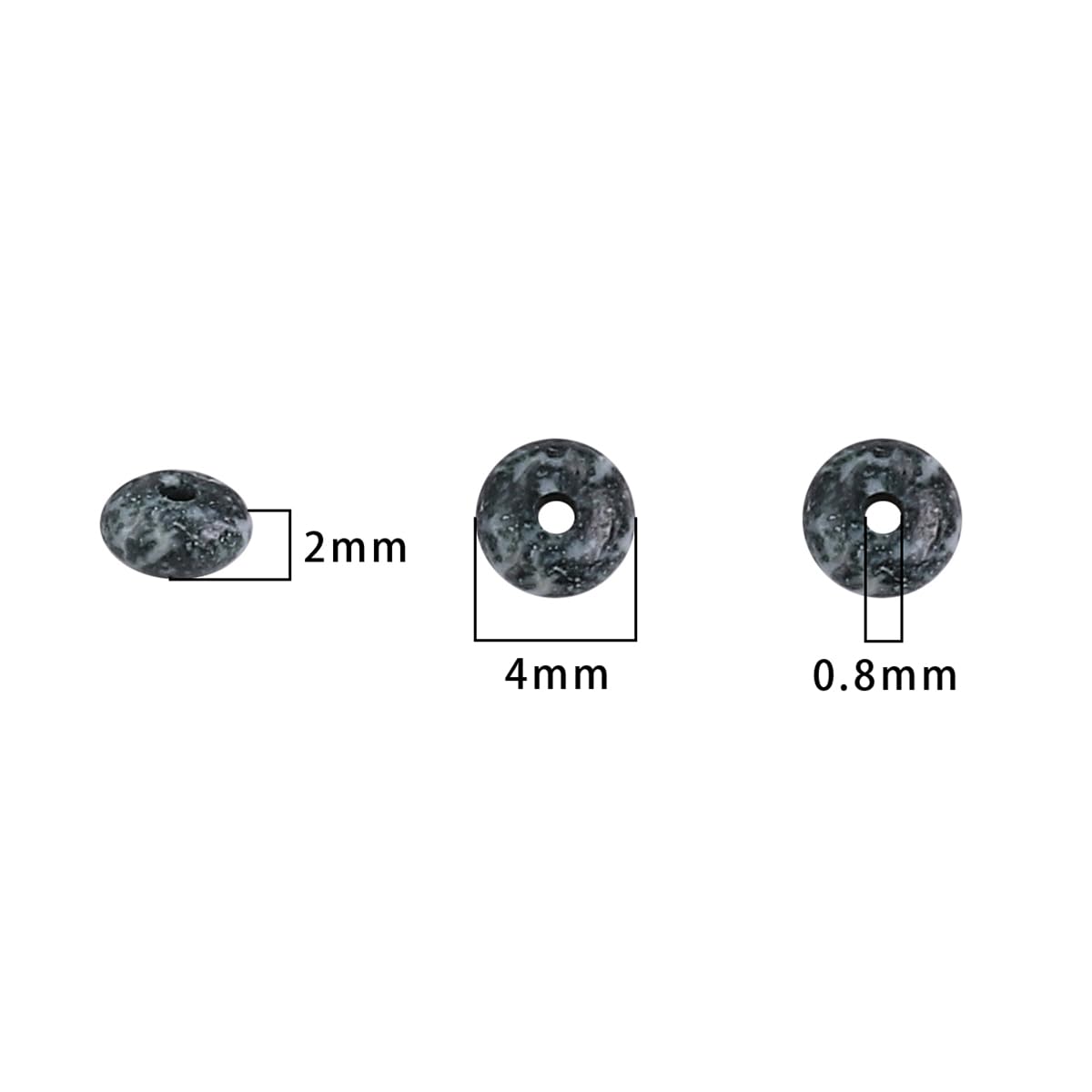 BEADIA Natural Indian Agate Spacer Beads Caps Rondelle Disk Loose Beads for Beading Jewelry Making 4mmx2mm 38cm