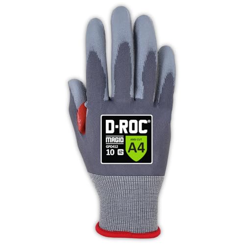 MAGID ROC 21G Ultra-Thin Polyurethane ANSI A4 Coated Work Glove, 1 Pair, Size 7/S, GPD412
