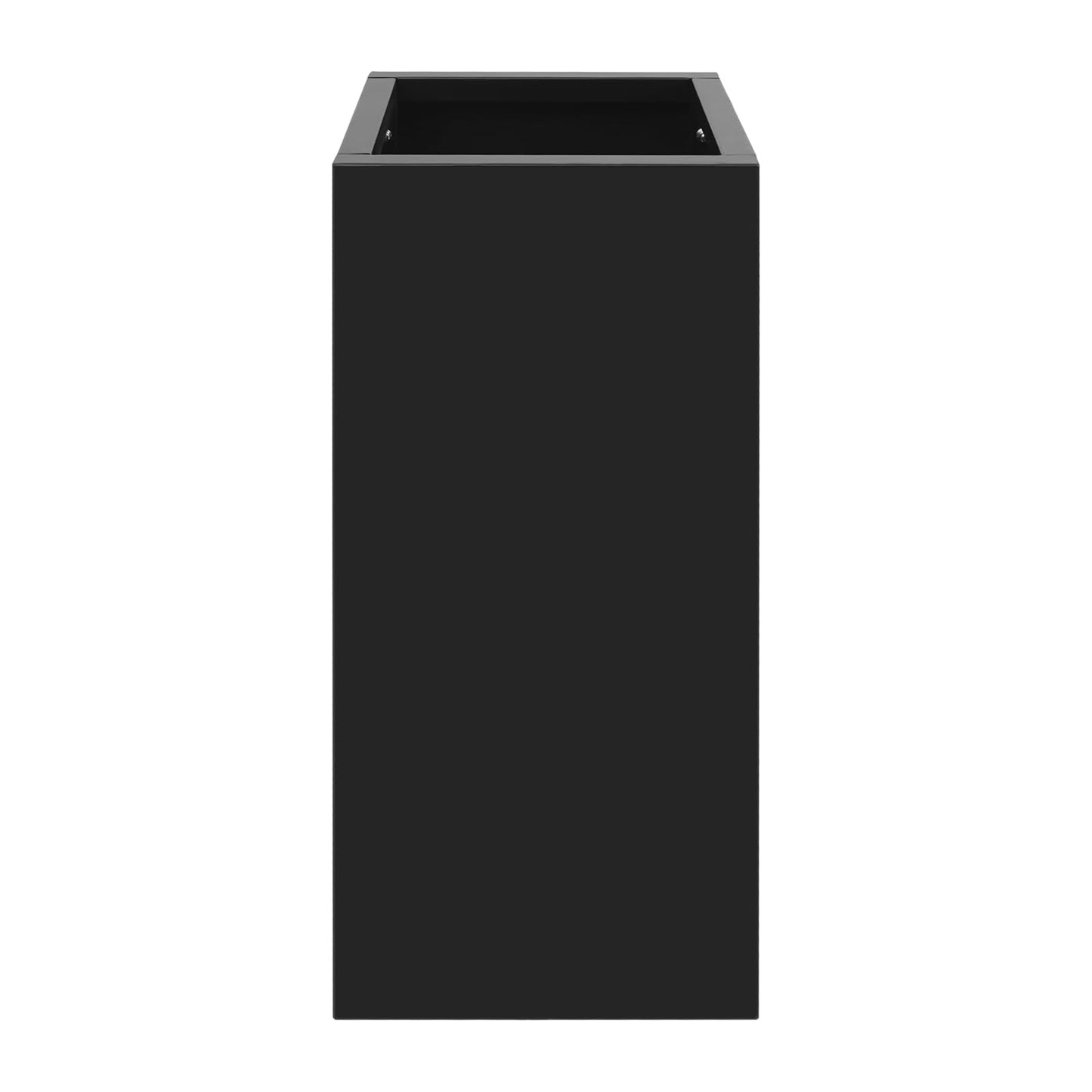 ACNAO 30in Height Metal Planter Box, Rectangular Outdoor/Indoor Flower Box with Drainage Holes, Modern Steel Planter Box for Gardens, Entrances, Balconies, Patios, Black