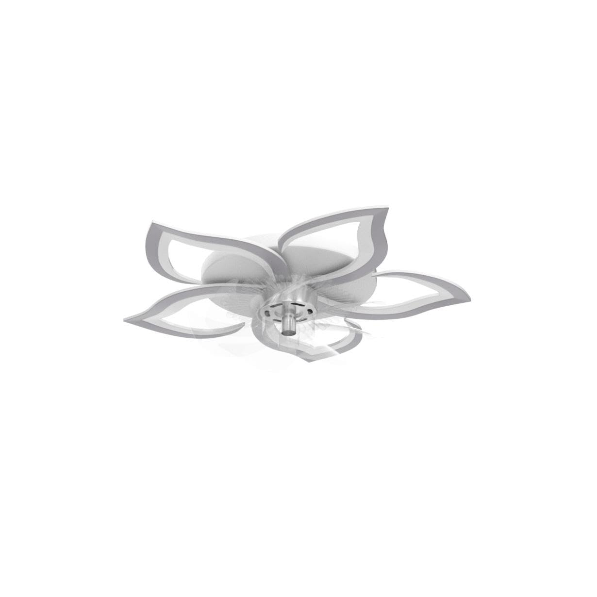 Bevenus Low Profile Ceiling Fan with Lights,110v Modern Dimmable Flower Shape, Remote Control/app Control,Timing 6 Gear Speeds Fan Ceiling Lamp.