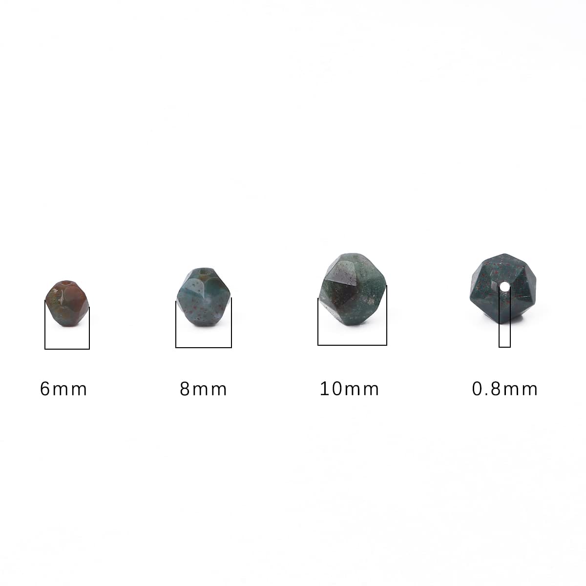 BEADIA Faceted Natural Indian Agate Stone Round Beads 6mm 36cm/Strand for Jewelry Making