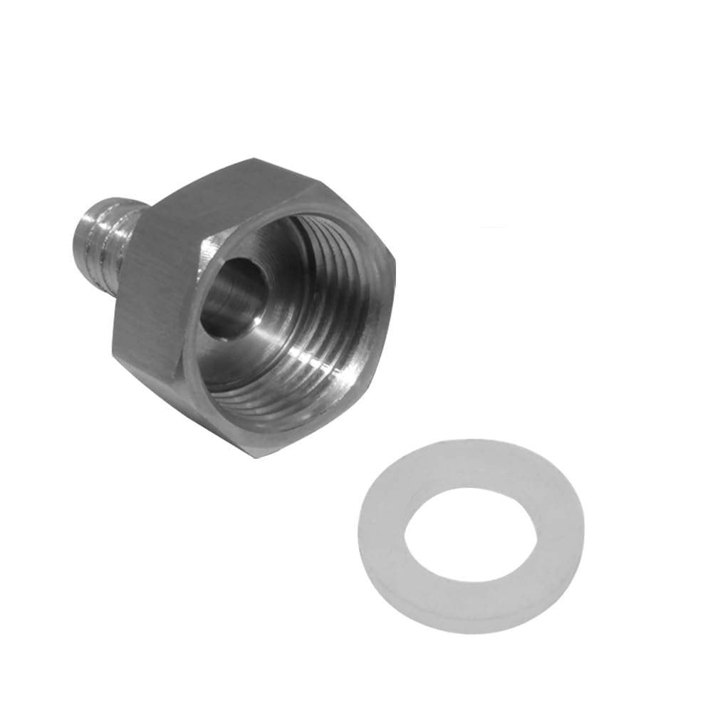 Fitvell Stainless 3/8" Hose Barb x 3/4" Female GHT Garden Hose Threaded Swivel Connector Repair Fitting for Water Boat Lawn Power Wash Irrigation