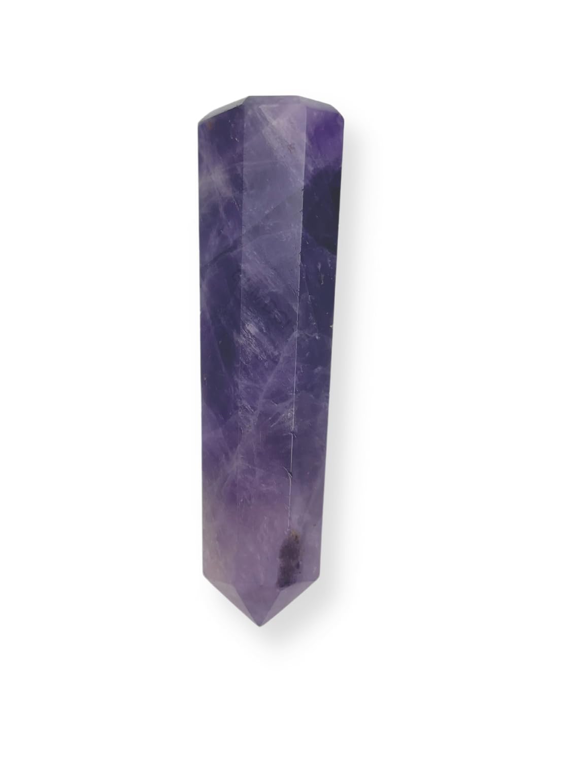 WholesaleGemShop 70 mm (3 Inch) Amethyst Gemstones Obelisk Tower Jumbo Facet Aura Rock Crystal Natural Polished Earth Wand Spirit