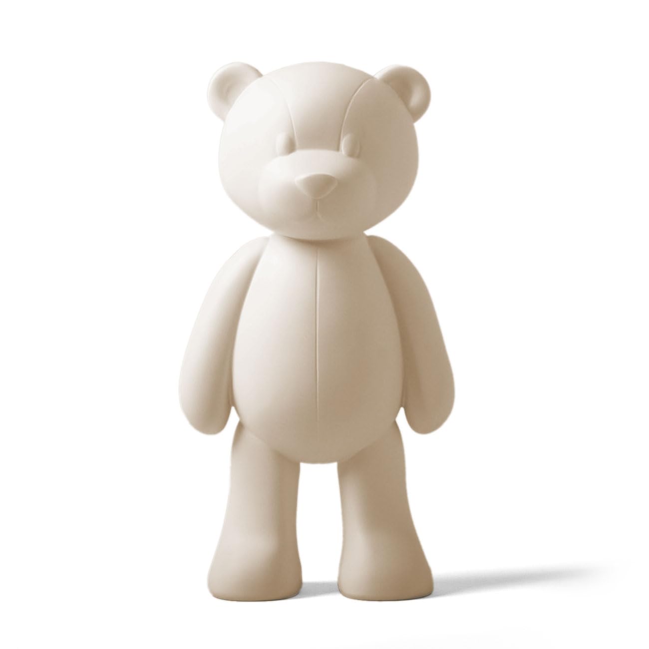 NENBOLEC Bear Sculpture Statue Animal Figurine Gift Home Decor Modern Art for Living Room Bedroom Polyresin White 12 Inch
