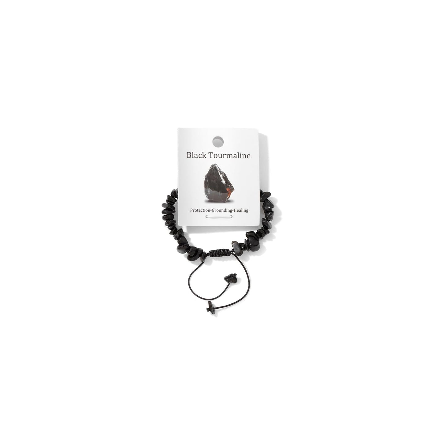Woven Adjustable Irregular Beaded Tourmaline Bracelet For Women Men-Black Obsidian Chakra Bracelets Healing Crystals Relieve Anxiety Bracelets for Valentines Day Mother's Day Christmas Birthday Gifts