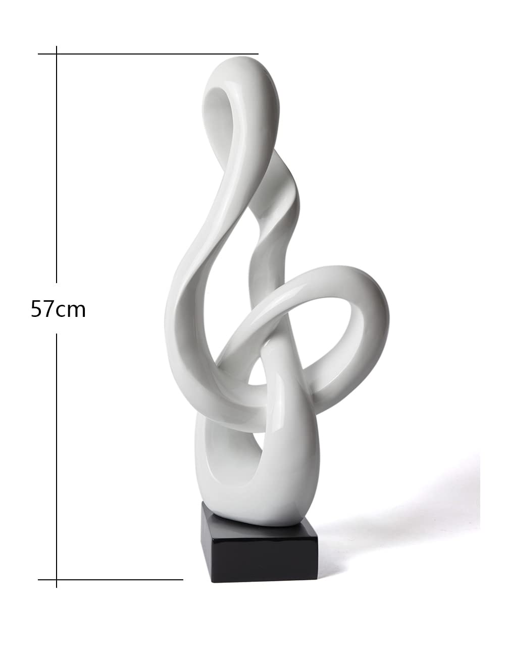 NENBOLEC Music Note Statue Treble Clef Sculpture Modern Home Decor Piano Gift Art for Bookshelf Desktop Office Table Home White 23 Inch