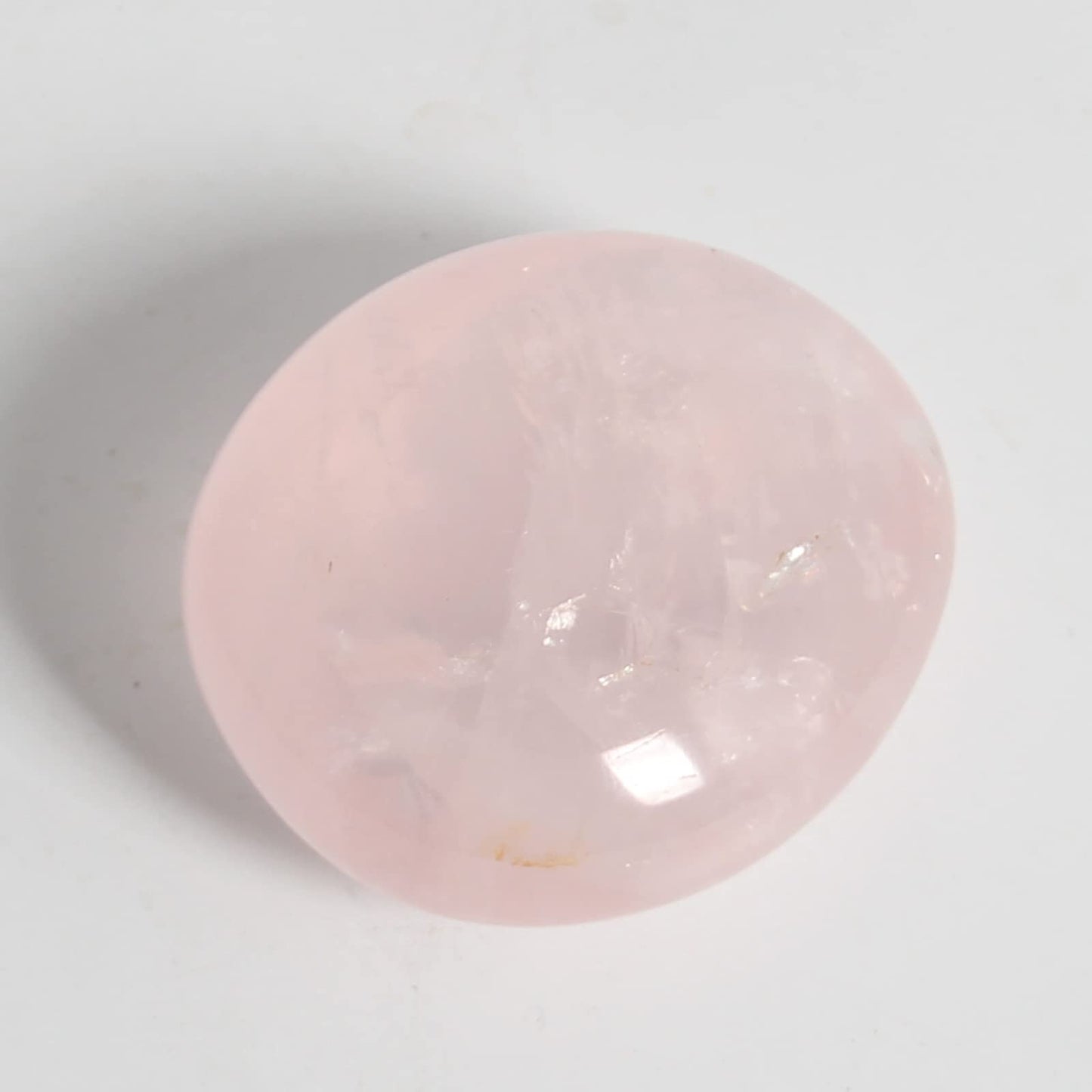 Orientrea Rose Quartz Palm Stone-2 Pcs Rose Quartz Pocket Energy Stone, Smooth Healing Crystal Worry Stone