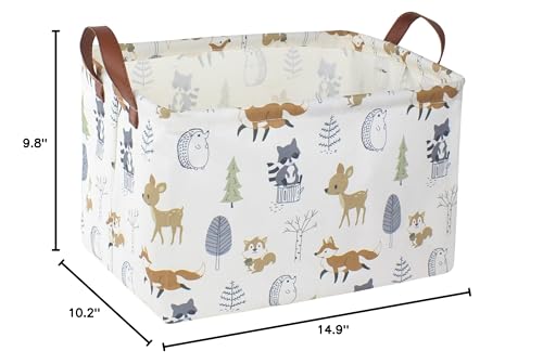 NTAOHAMPER Rectangular Storage Basket, Books Box, Gift Basket, Room Decor(Animal)