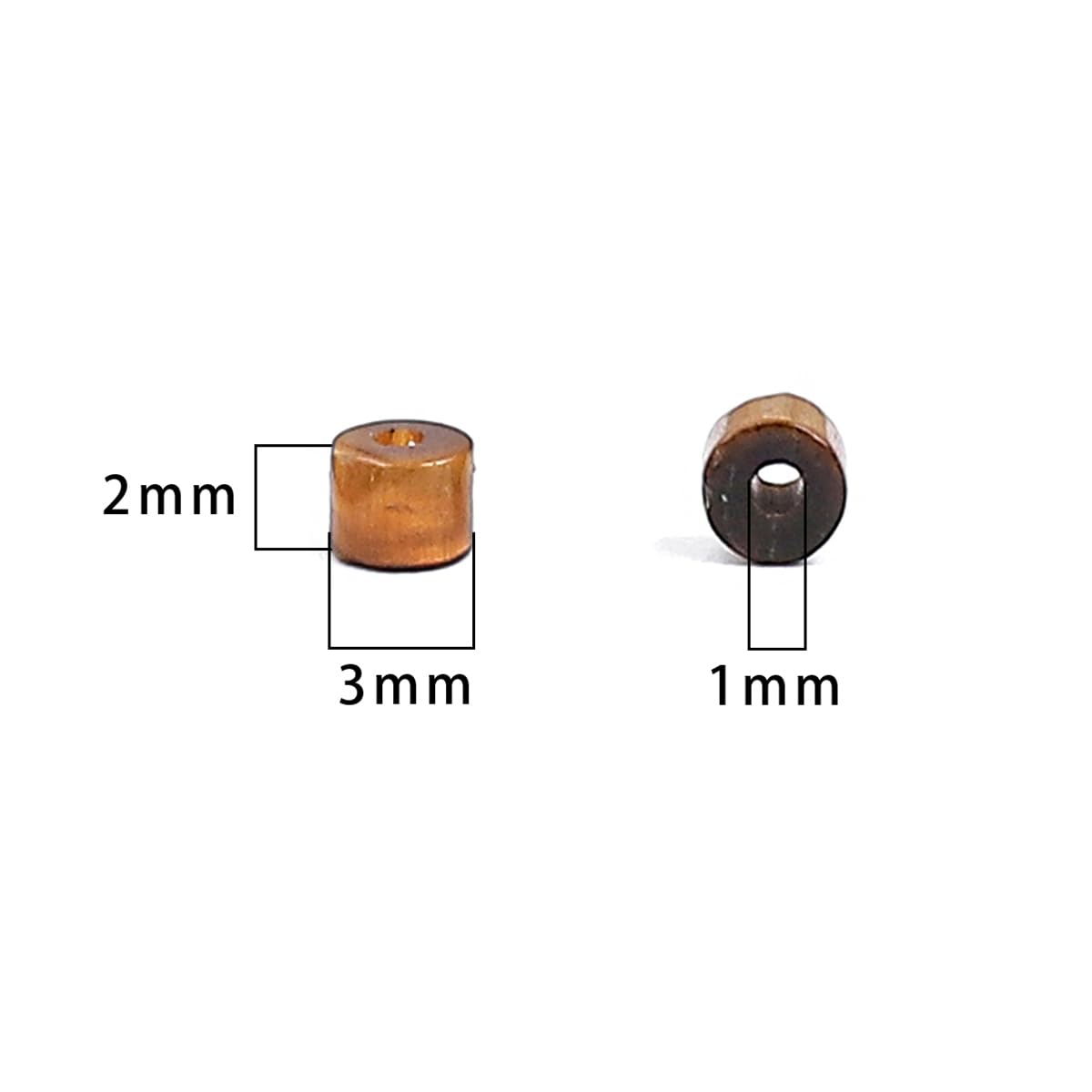 BEADIA Natural Yellow Tiger Eye Spacer Beads Caps Flat Round Loose Beads for Beading Jewelry Making 3mmx2mm 38cm