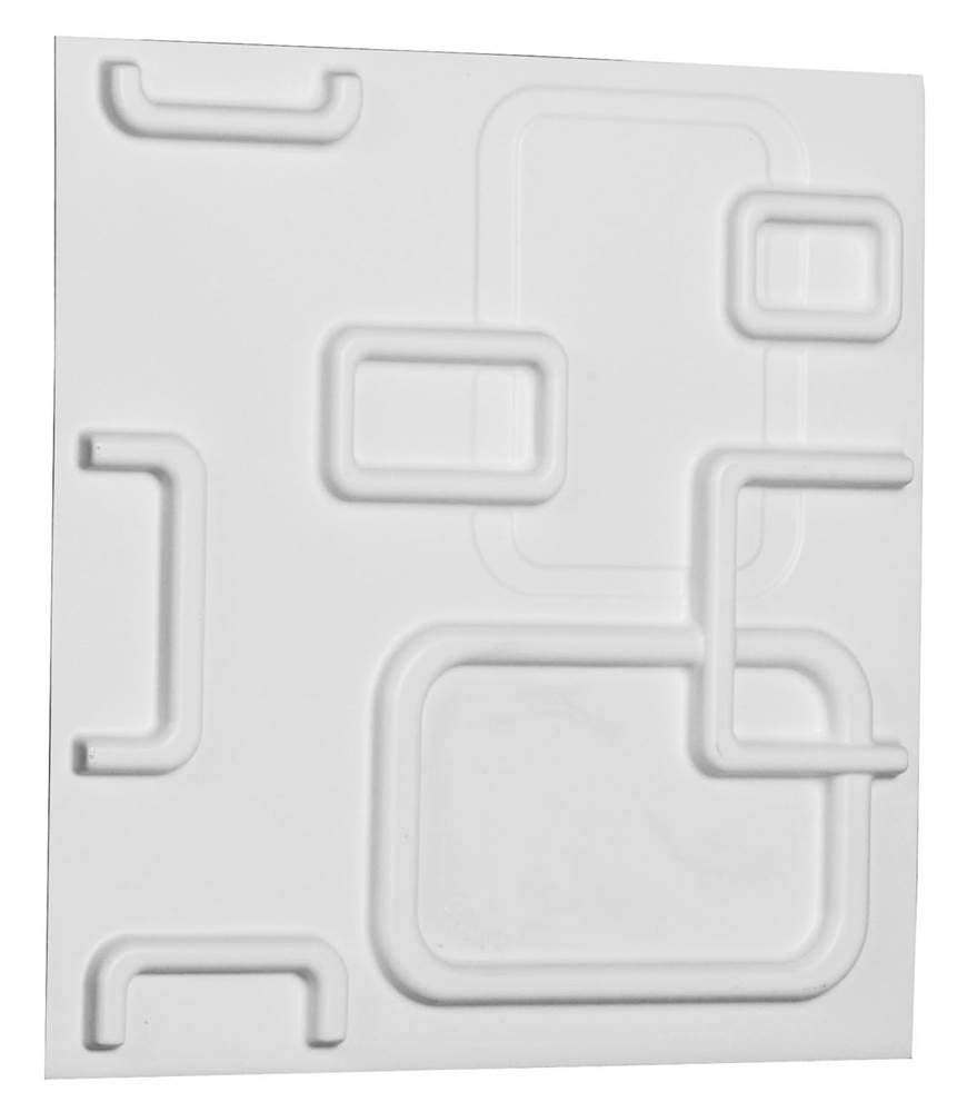 Ekena Millwork WP12X12OSWH 11 7/8"W x 11 7/8"H Oslo EnduraWall Decorative 3D Wall Panel Covers 0.98 Sq. Ft.