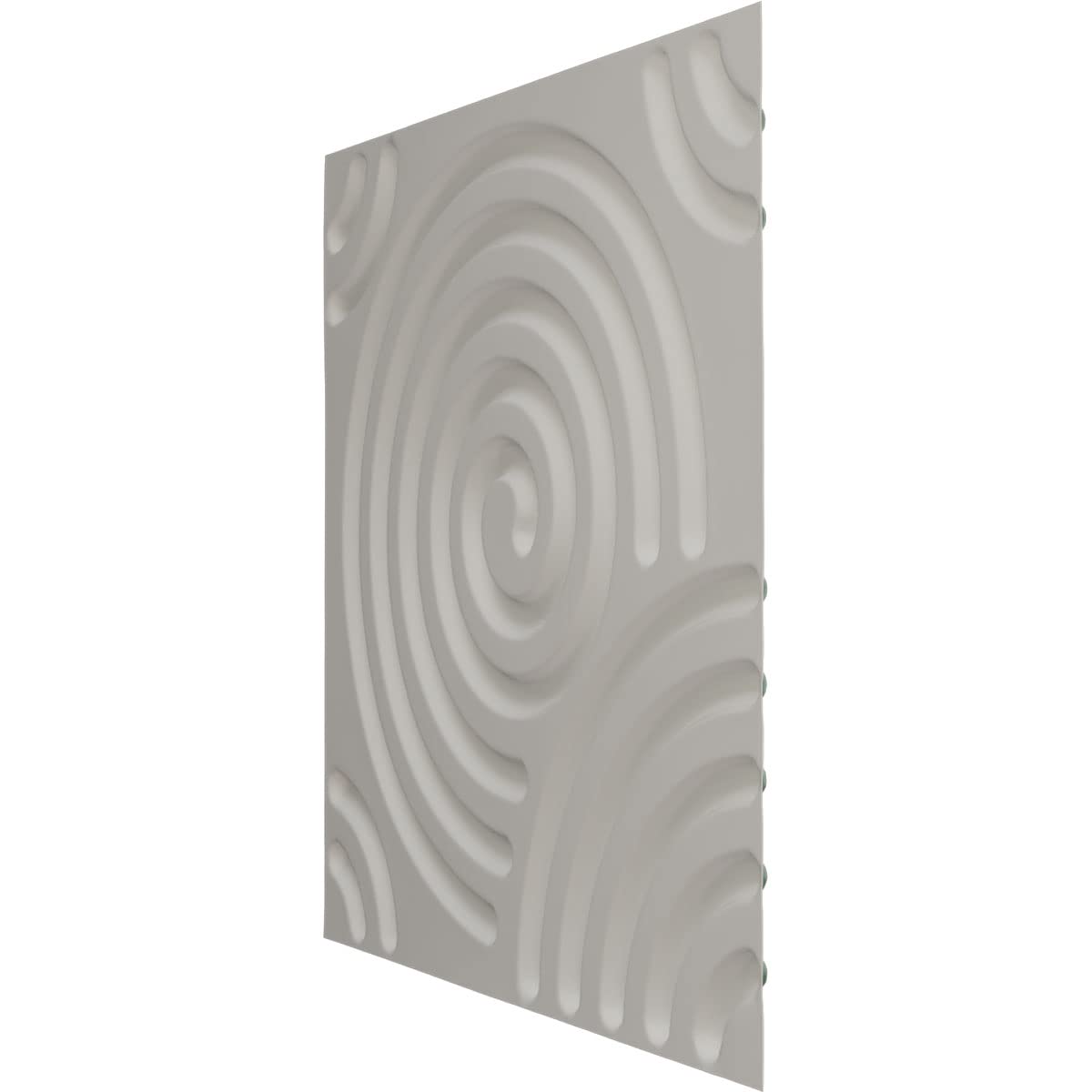 Ekena Millwork 19 5/8"W x 19 5/8"H Spiral EnduraWall Decorative 3D Wall Panel, Sea Mist (Covers 2.67 Sq. Ft.