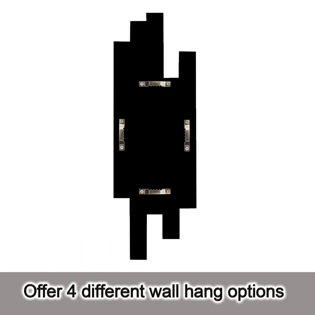 VOHJD Artisan Set of 4 Silver Beveled Wall Decor Mirrors - 24x8 Inch Each, Creative Combination Design for Modern & Farmhouse Home Decor, Shatter-Resistant Glass with Wood Backing