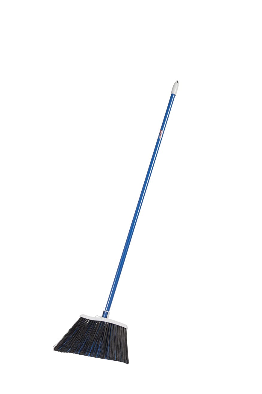 Quickie Extra-Reach Angle Broom, Flagged Bristles, Angle Broom for Garages, Courtyard, Sidewalks, Decks and Outdoor Surfaces, Perfect for Home Kitchen Room Office Floor