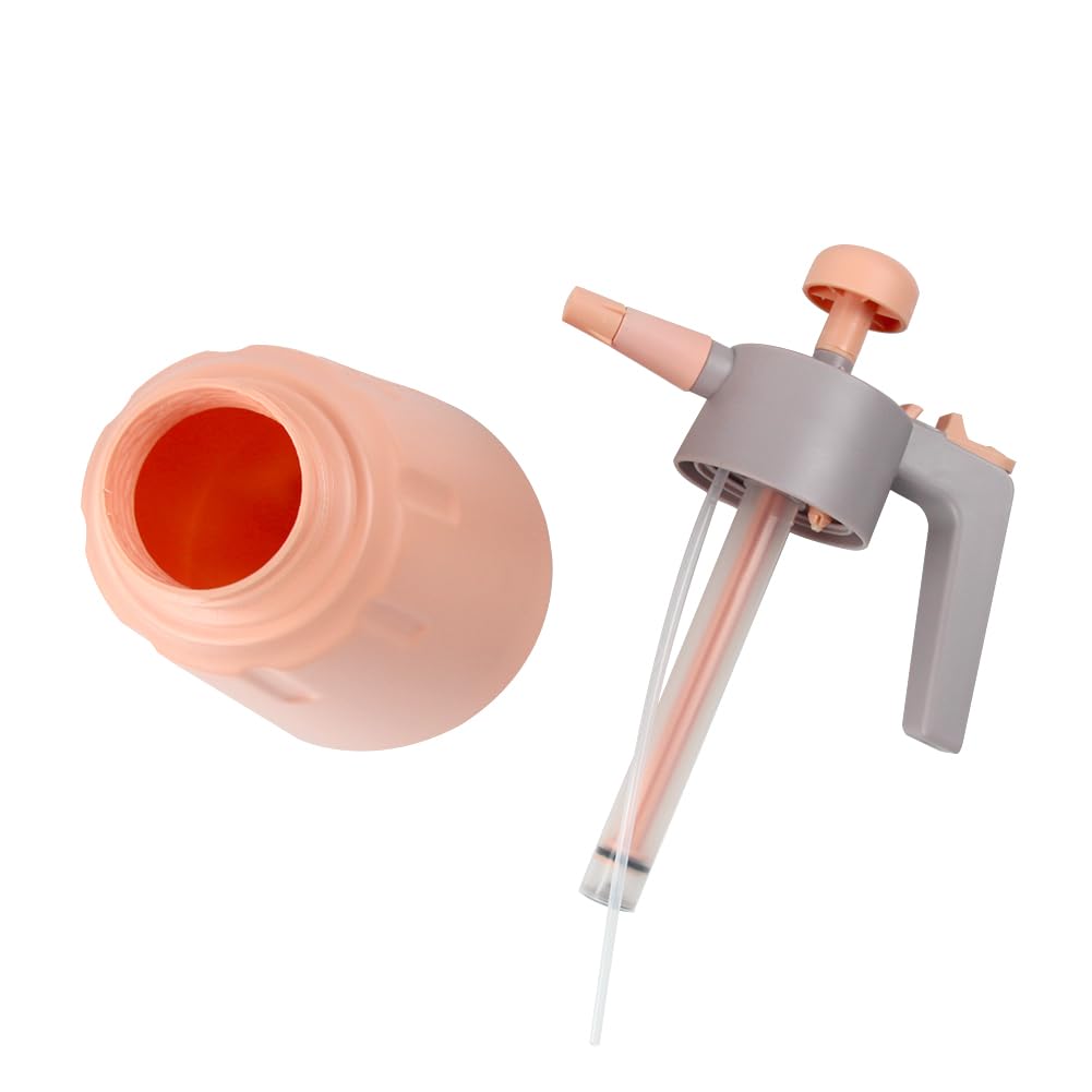 Joywayus 68oz/0.5Gallon Coral Pink Garden Pump Sprayer with Safety Valve Portable Yard & Lawn Sprayer for Spraying/Watering/Home Cleaning/Car Washing
