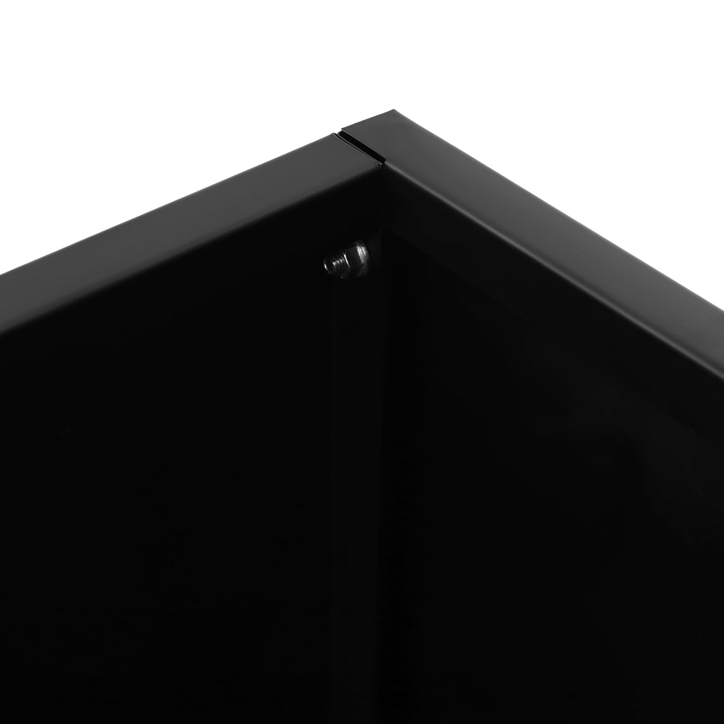 Fichiouy Modern Rectangular Planter Box,38x12x24 Inch Indoor/Outdoor Metal Planters with Removable Insert Shelf,for Flowers, Succulents & Small Trees (Black)