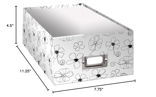 Pioneer Photo Albums B-1BW Photo Storage Box, Floral Design