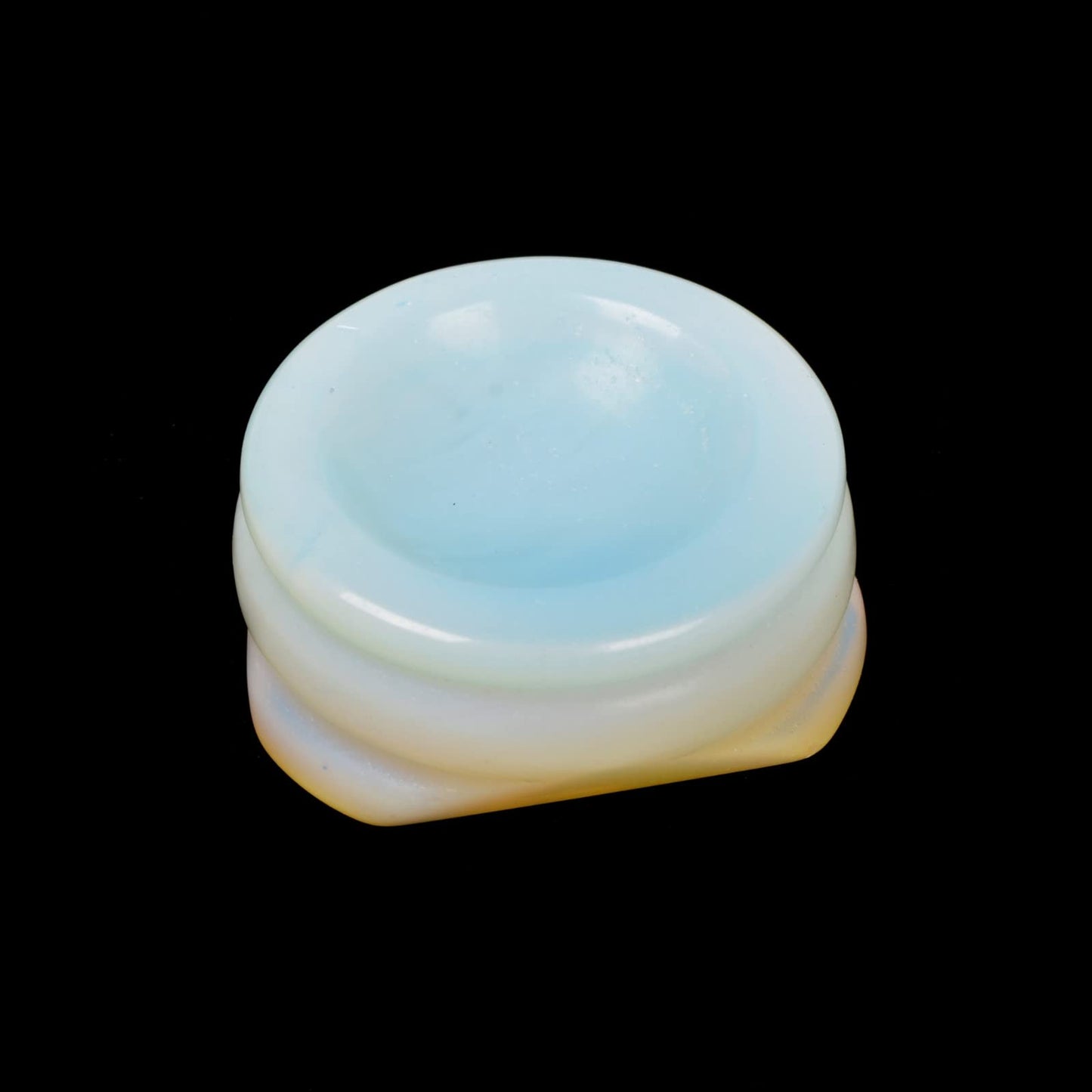 Justinstones Synthetic Opalite Gemstone Egg Crystal Healing Chakra Meditation Home Office Decor Stone with Stone Stand