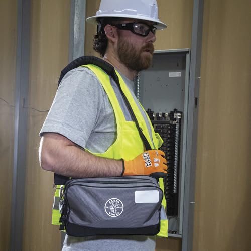 Klein Tools Tool Pouch, Dual Compartments, Heavy-Duty Tool Bag Organizer, Multipurpose Bag
