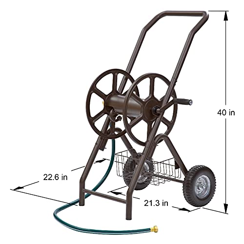 Liberty Garden Products 302 Two Wheel Hose Cart, Bronze