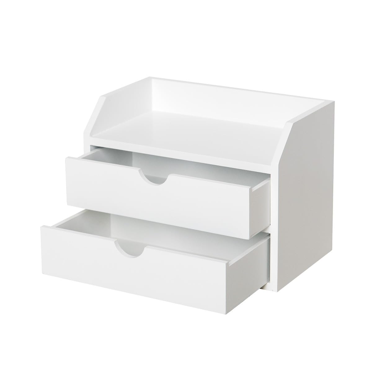 ZGZD Wooden Organizer Mini Desk Drawer Tabletop Office Supplies Desk Accessories for Office or Home (2 Drawers)