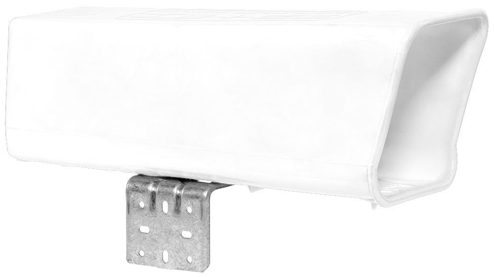 Steel City Plastic Newspaper Delivery Tube Box Receptacle & Mounting Bracket, White