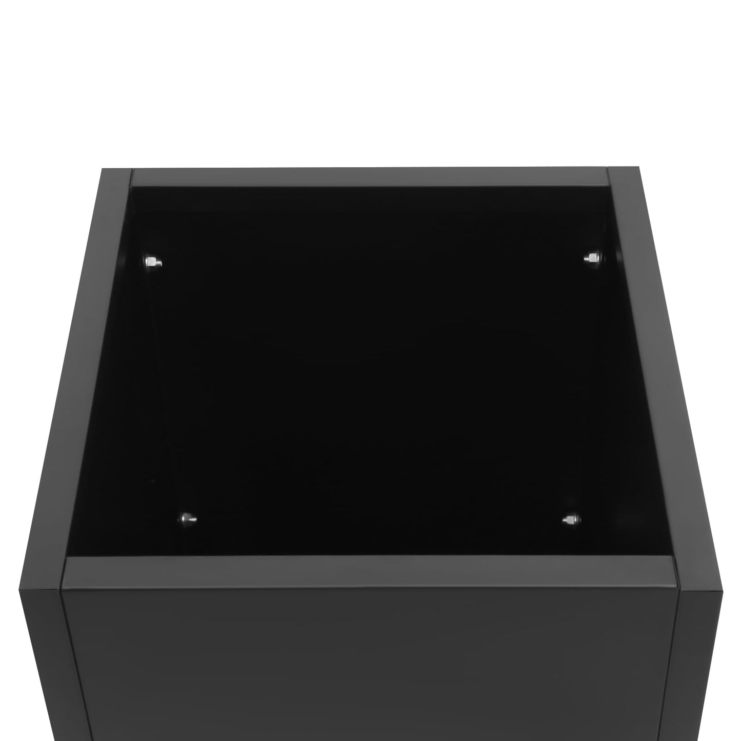 SODONAD Tall Metal Planter Box, Heavy Duty Planter Box, Rectangular Outdoor/Indoor Planters Modern Flower Pot for Porch Patio Garden Balconie, 16'' × 16'' × 30''
