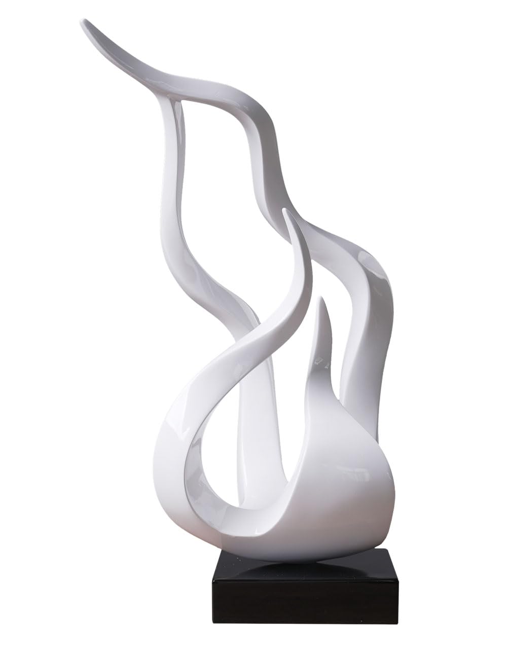 NENBOLEC Abstract Sculpture Decor Modern Art Gift Holy Flame Figurine Statue for Home Office Living Dining Room White 16.5 Inch