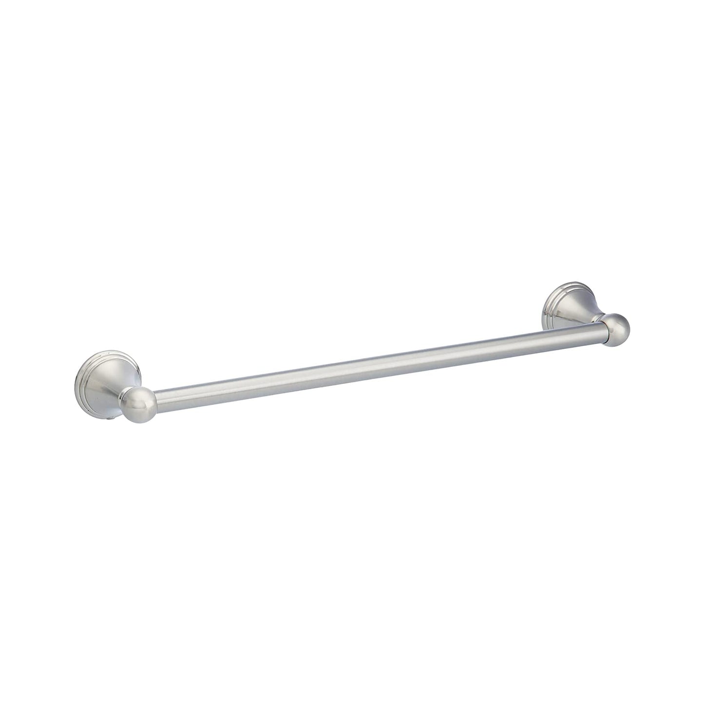 Amazon Basics 5 Piece Bathroom Hardware Set, Satin Nickel, Towel Bar, Toilet Paper Holder, Towel Ring, Robe Hook, AB-BR817-SN