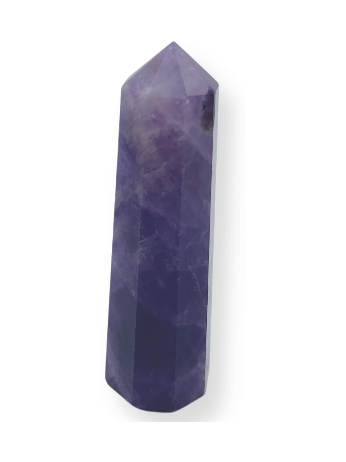 WholesaleGemShop 70 mm (3 Inch) Amethyst Gemstones Obelisk Tower Jumbo Facet Aura Rock Crystal Natural Polished Earth Wand Spirit