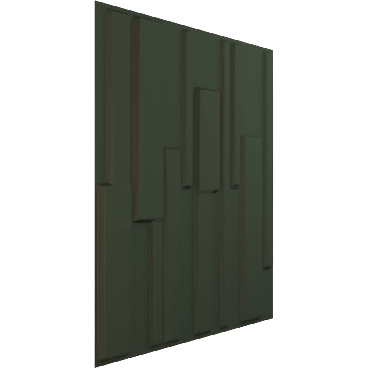 Ekena Millwork 19 5/8"W x 19 5/8"H Wigan EnduraWall Decorative 3D Wall Panel, Satin Hunt Club Green (Covers 2.67 Sq. Ft.