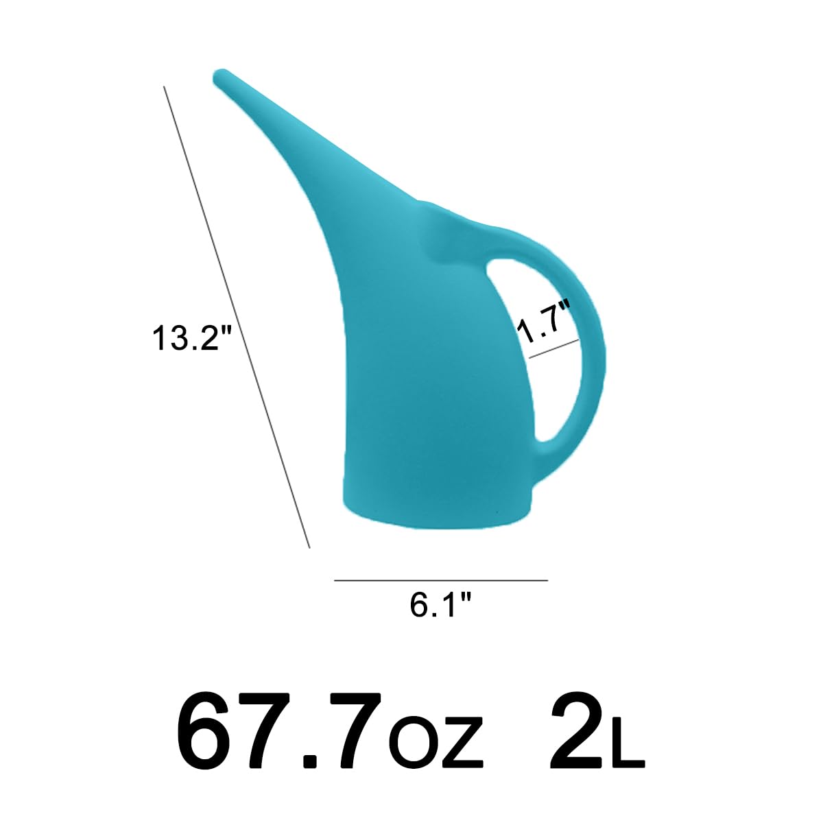 VKPLITE Plant Indoor and Outdoor Watering Can - 1/2 Gallon - Blue