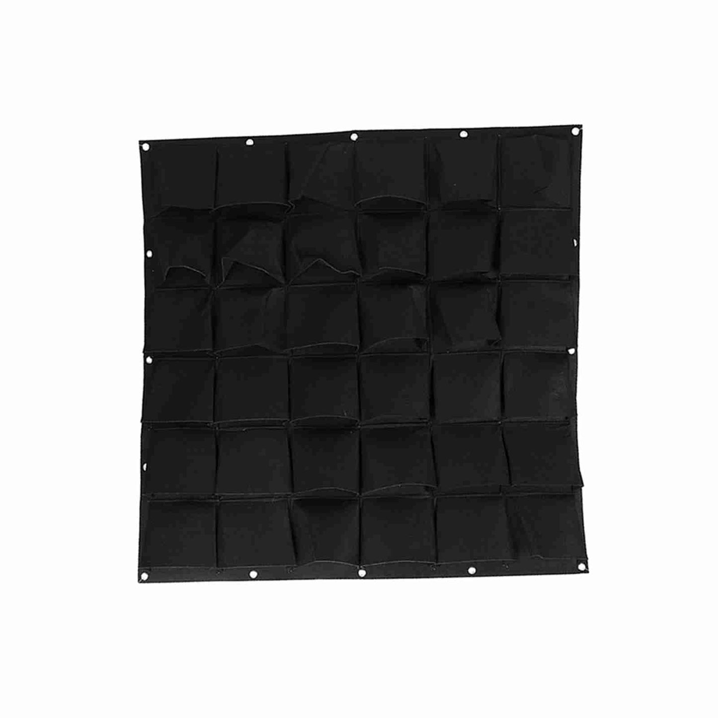 LUCKDANO 36 Pocket Vertical Greening Wall Planter - Retro Black Hangable Multilayer Planting Bags - SpaceSaving and Suitable for Fruit and Vegetable Green Wall Decoration (Black)