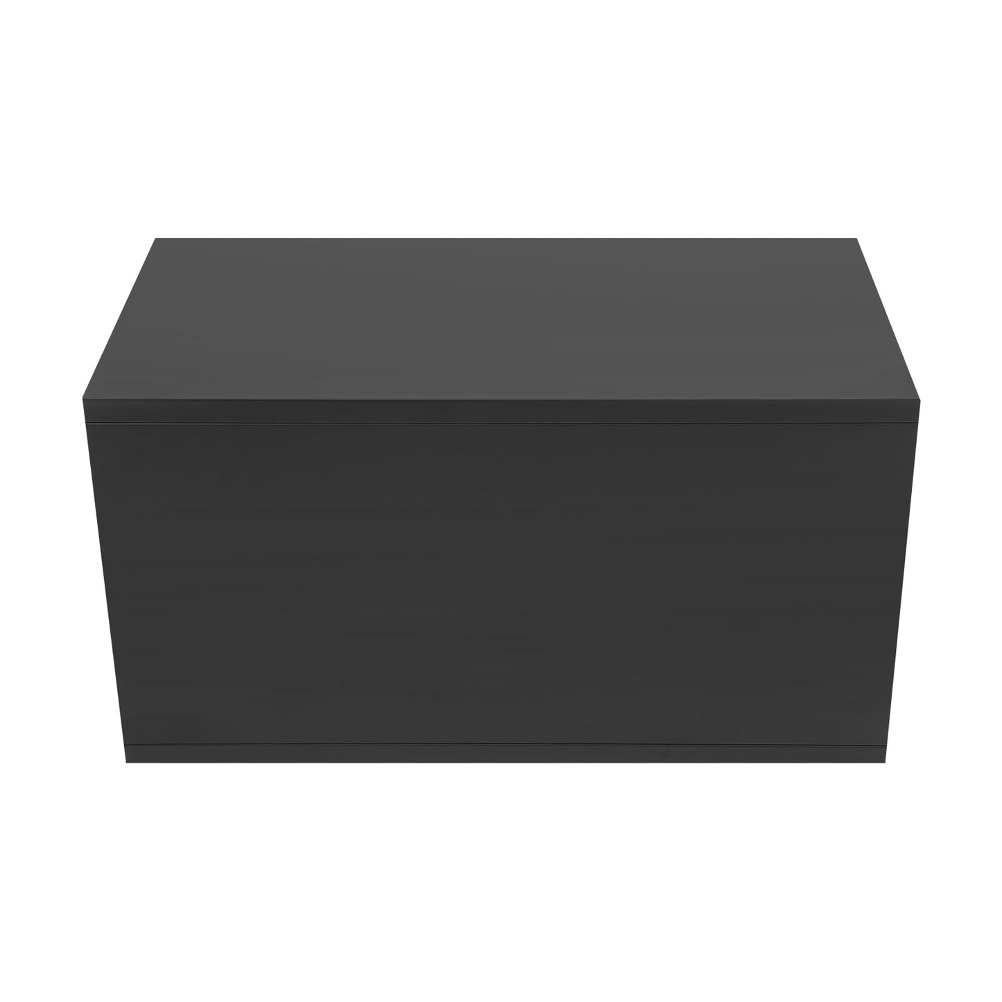 Titunjian Metal Planter Box Rectangular Planter Outdoor Planter Box with Drainage Hole Flower Box Span Divider Large Plant Pot for Balcony Patio Yard Garden (Black, 16 x 16 x 30 Inch)