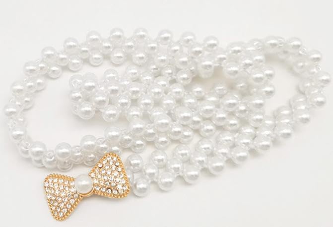 Funny live Curtain Tiebacks, 2 Pack Curtain Ties Outdoor Elegant Decorative Tie Backs Modern Pearl Tiebacks for Drapes Window Curtain Holdbacks for Draperies Accessories (Pearl Bow)