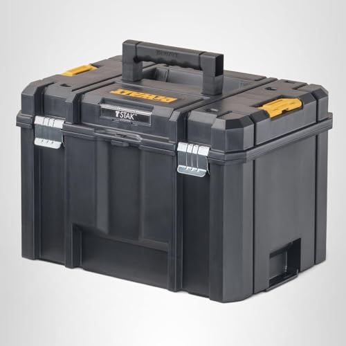 DEWALT TSTAK Tool Box, Extra Large Design, Removable Tray for Easy Access to Tools, Water and Debris Resistant (DWST17806)