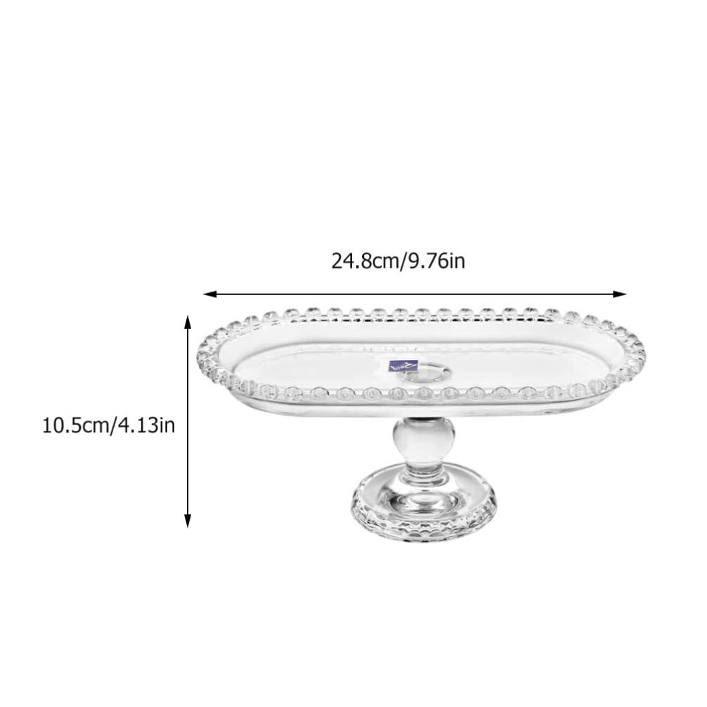 Cabilock Modern Fruits Serving Tray 9.76X5.03X4.13 Inch Decorative Snack Plate for Afternoon Tea Dining Table Buffet Use
