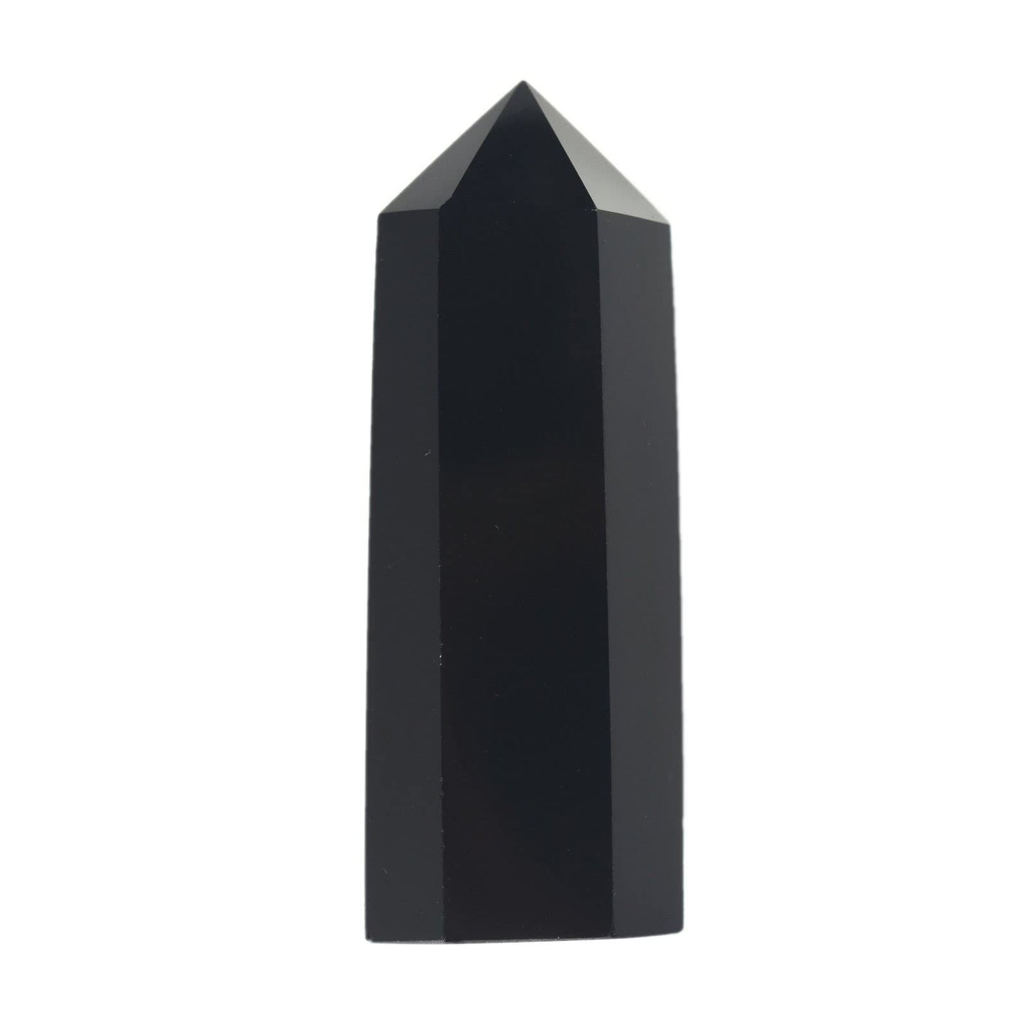 Large Black Obsidian Crystal Tower Healing Crystal Wand For Spiritual Use Hexagonal Point Reiki Chakra Gemstone Home Office Decor