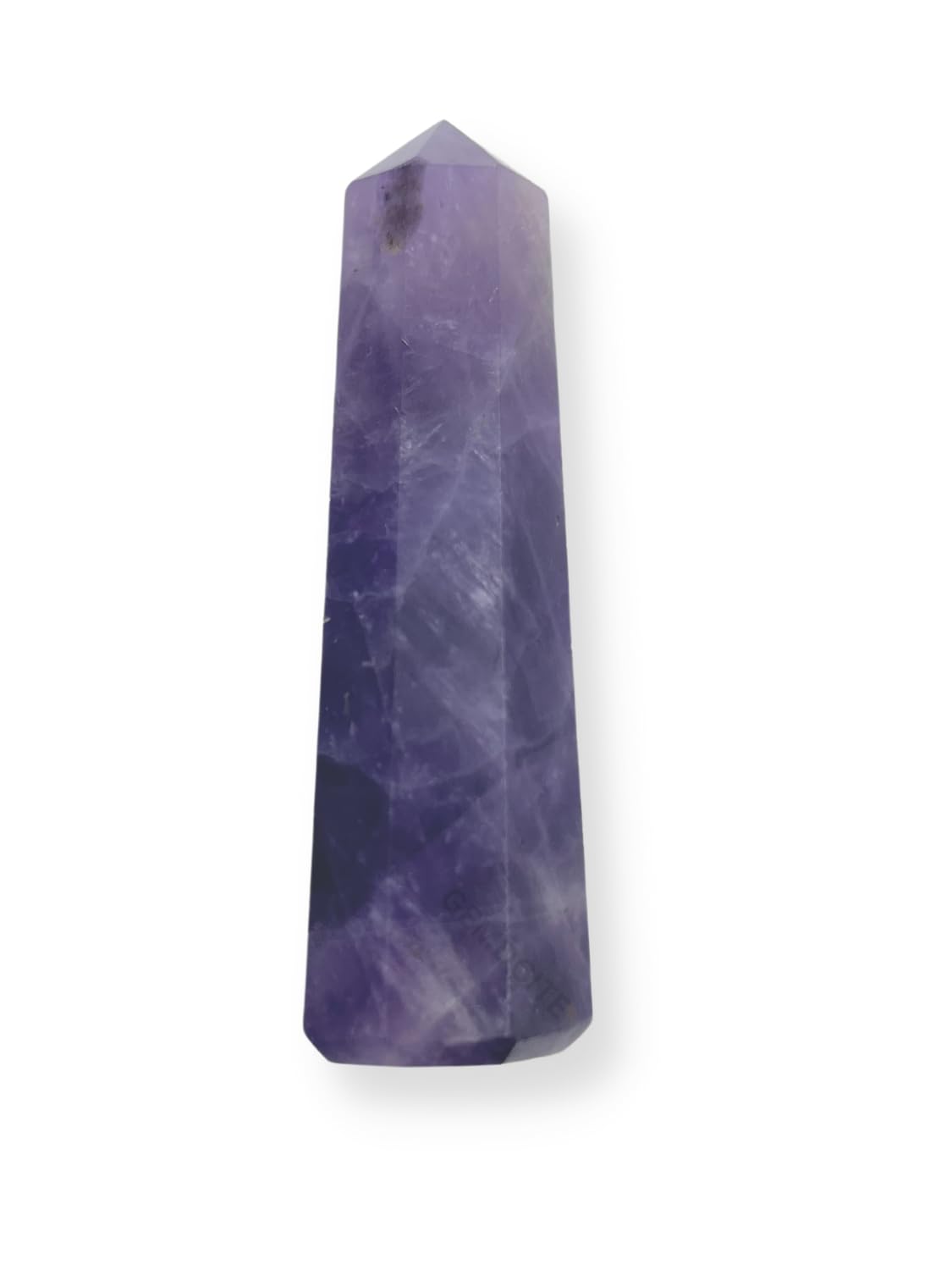 WholesaleGemShop 70 mm (3 Inch) Amethyst Gemstones Obelisk Tower Jumbo Facet Aura Rock Crystal Natural Polished Earth Wand Spirit