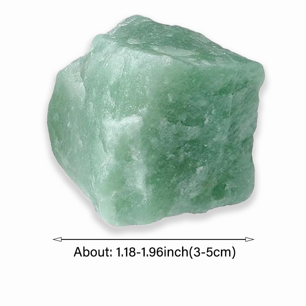 2PCS Natural Raw Stone Healing Crystals Bulk, Gemstones for Reiki, Meditation, Home Decor, Garden Fountain Rocks (Green Aventurine)