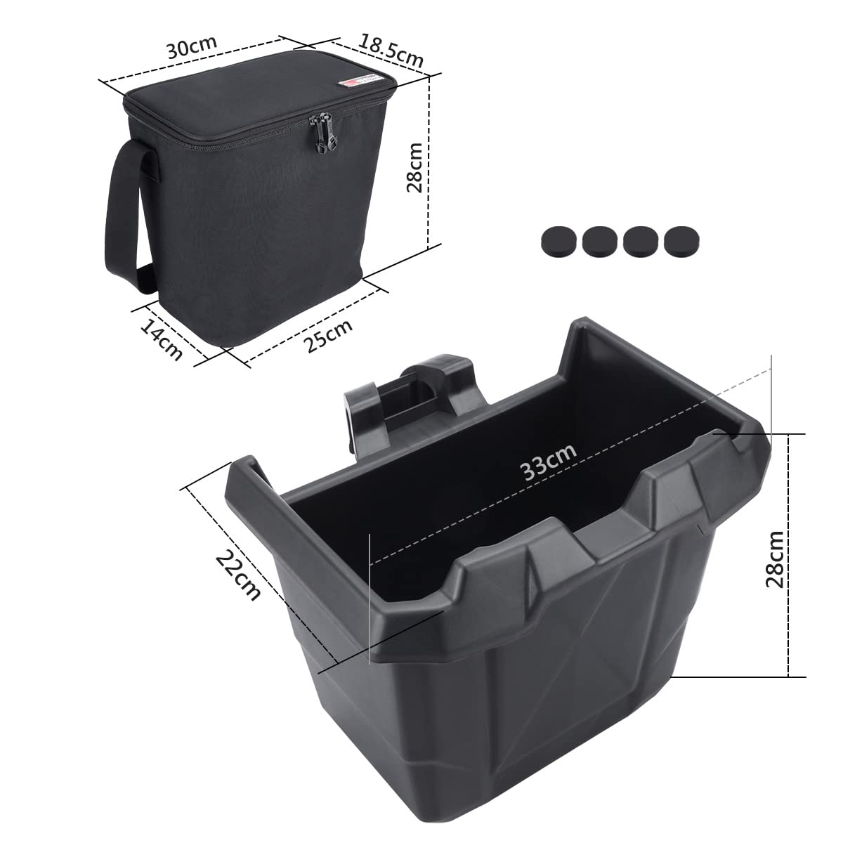 FIASRAC for Defender Center Underseat Storage Bin+Portable Ice Chest Cooler, Compatible with Can Am Defender/Defender Max 2016-2026 Replace OEM #715003446