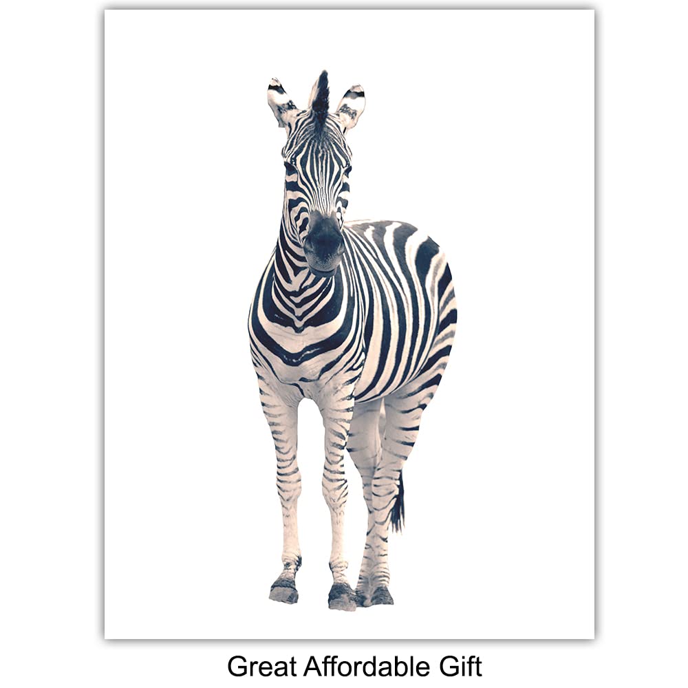 Black and White Photography African Animals Art Print Set, Wall Art Posters - Unique Contemporary Decor for Home or Office - Great Inexpensive Housewarming Gift for Nature Lovers, 8x10 Photos Unframed