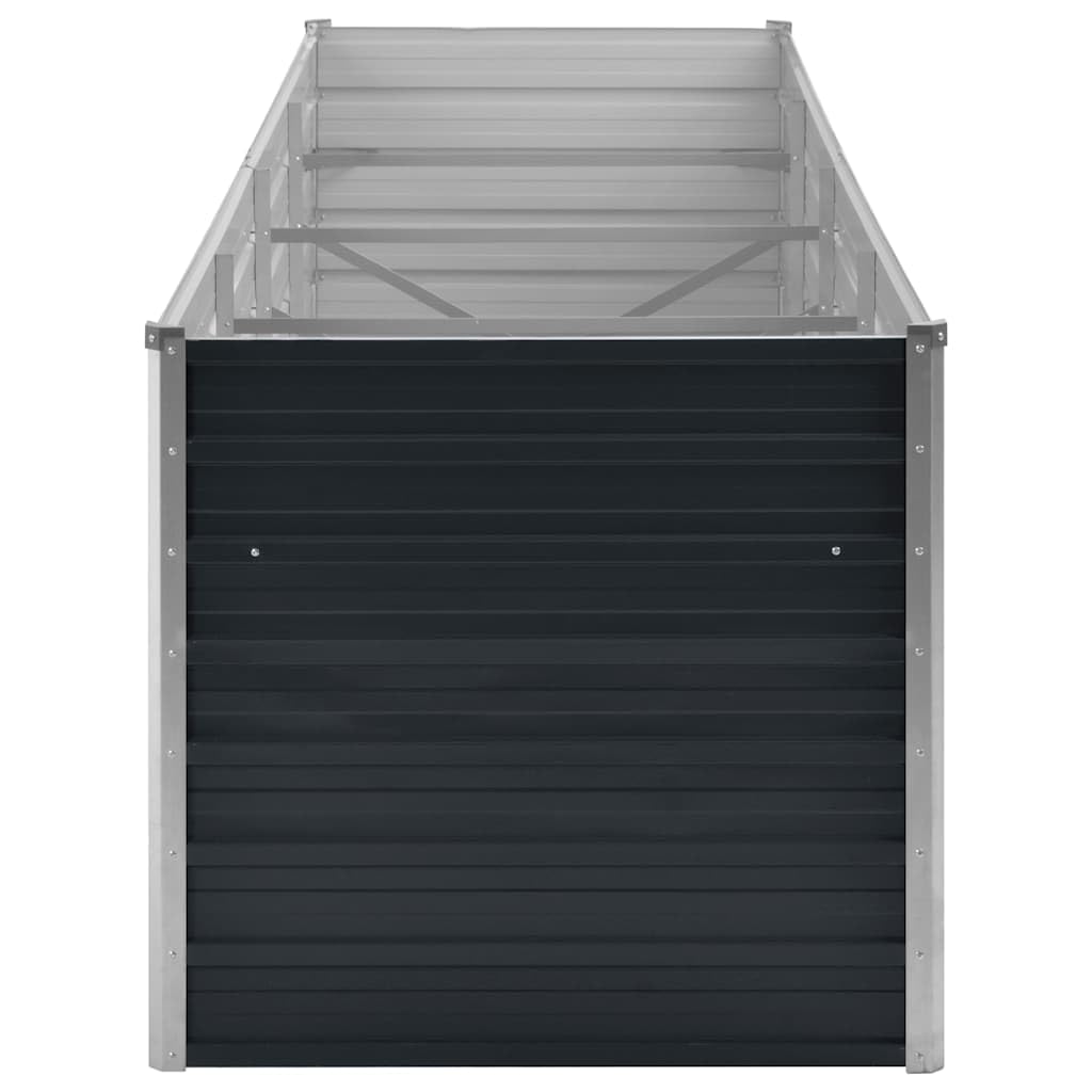 Galvanized Steel Raised Garden Bed, Anthracite Metal Planter Box for Outdoor Plants, 126 x 31.5 x 30.3 inch Rectangular, Durable Garden Beds for Vegetables, Herbs, Flowers Gardening Accessories