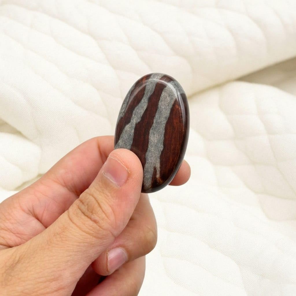 Narmada Shiva LingamThumb Worry Stones Metaphysical Gemstone Crystal Healing Reiki Men Women Gift FENG Shui Positive Energy Love Wellness Palm Stones Wicca Powerful