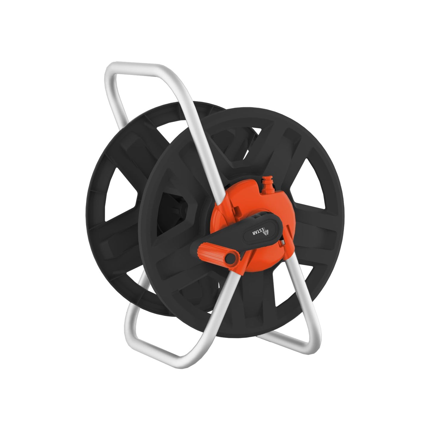 YESTAR Water Hose Reel Cart, Holds 60-80 Ft of 5/8 Inch Hose, Orange Wall Mounted Garden Hose Cart, Portable Hose Reel for Convenient Storage and Watering