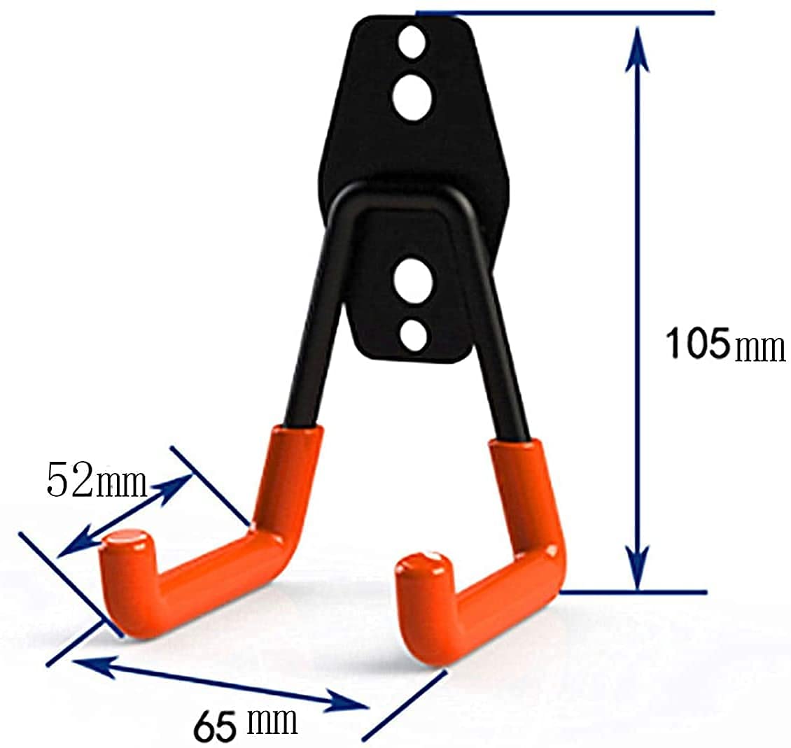 2Pcs Folding Step Stool Wall Mount Hooks, Telescoping Wall Mount Ladder Hooks,Household Engineering Ladder Hanger, Telescoping Ladder Hanger, for Garage & Shed Display & Storage Ladder Tool (U-Type)