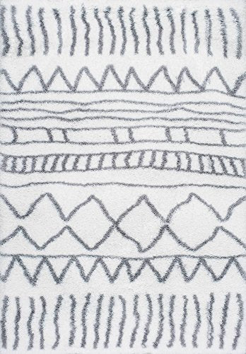 nuLOOM Renata Moroccan Shag Area Rug, 5x8, Grey