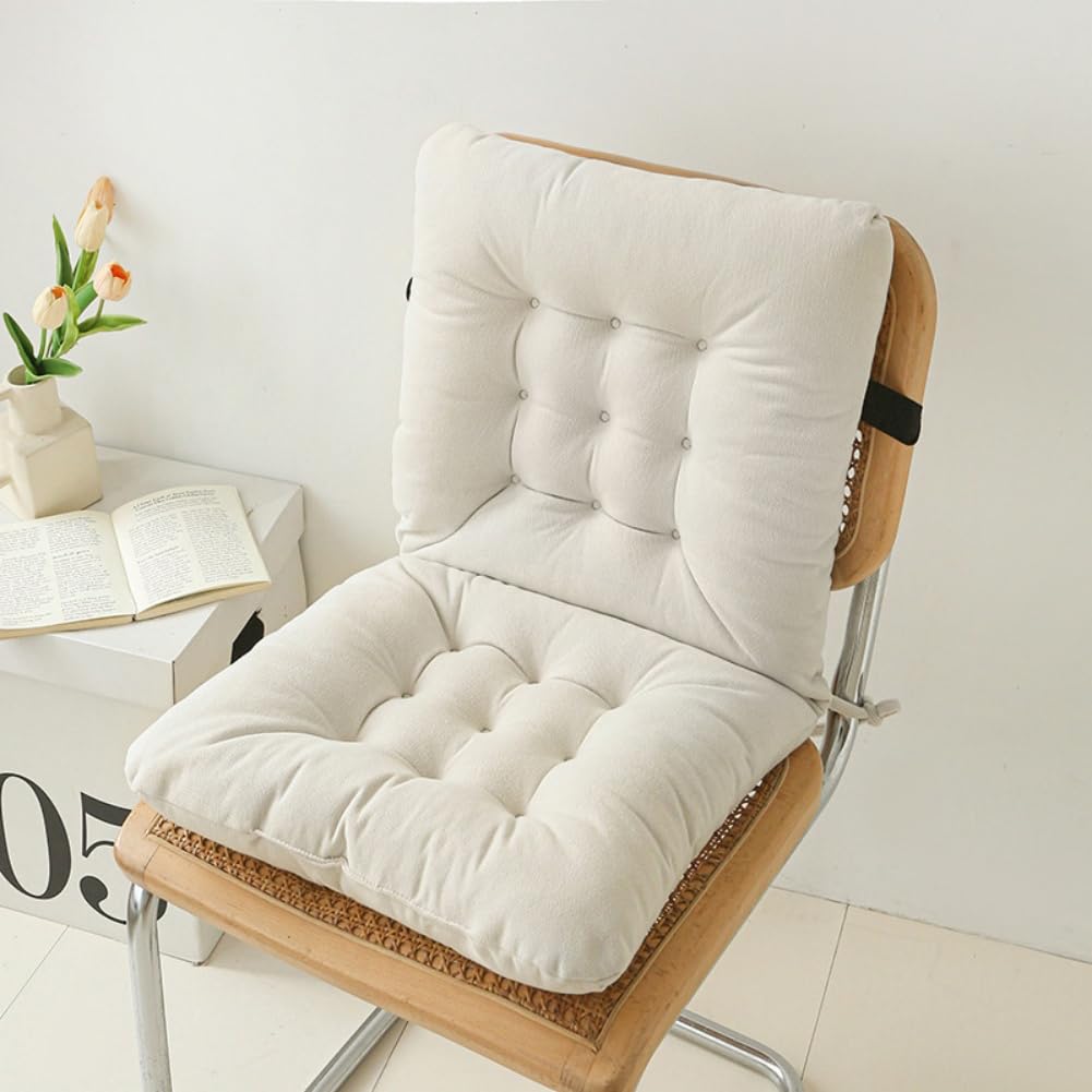Yuthsona Desk Chair Cushion with Ties Office Seat Cushion Non-Slip Comfort Dorm Pad for Dorm, Desk, Dining Chair, Floor Sitting
